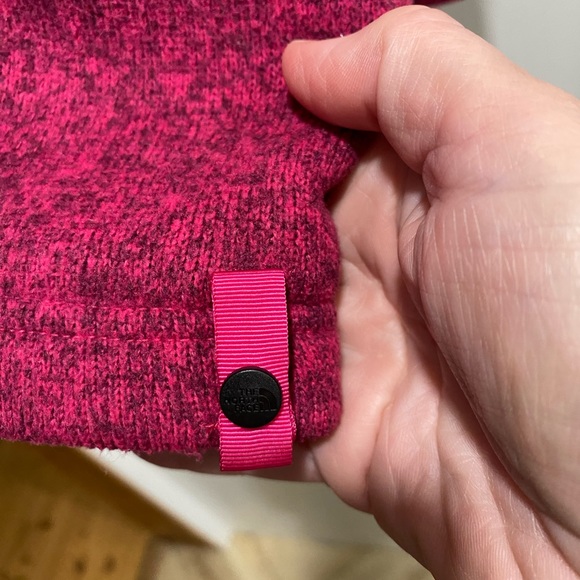 Women’s North Face Fleece Jacket Pink with Purple Collar size Medium - Picture 8 of 8